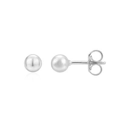Minimalist High Polish Silver Ball Ear Studs