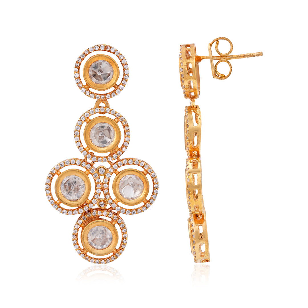 Minimalist Loop Gold Plated Sterling Silver Earring