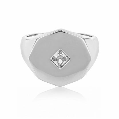 Minimalist Octagonal Signet Ring