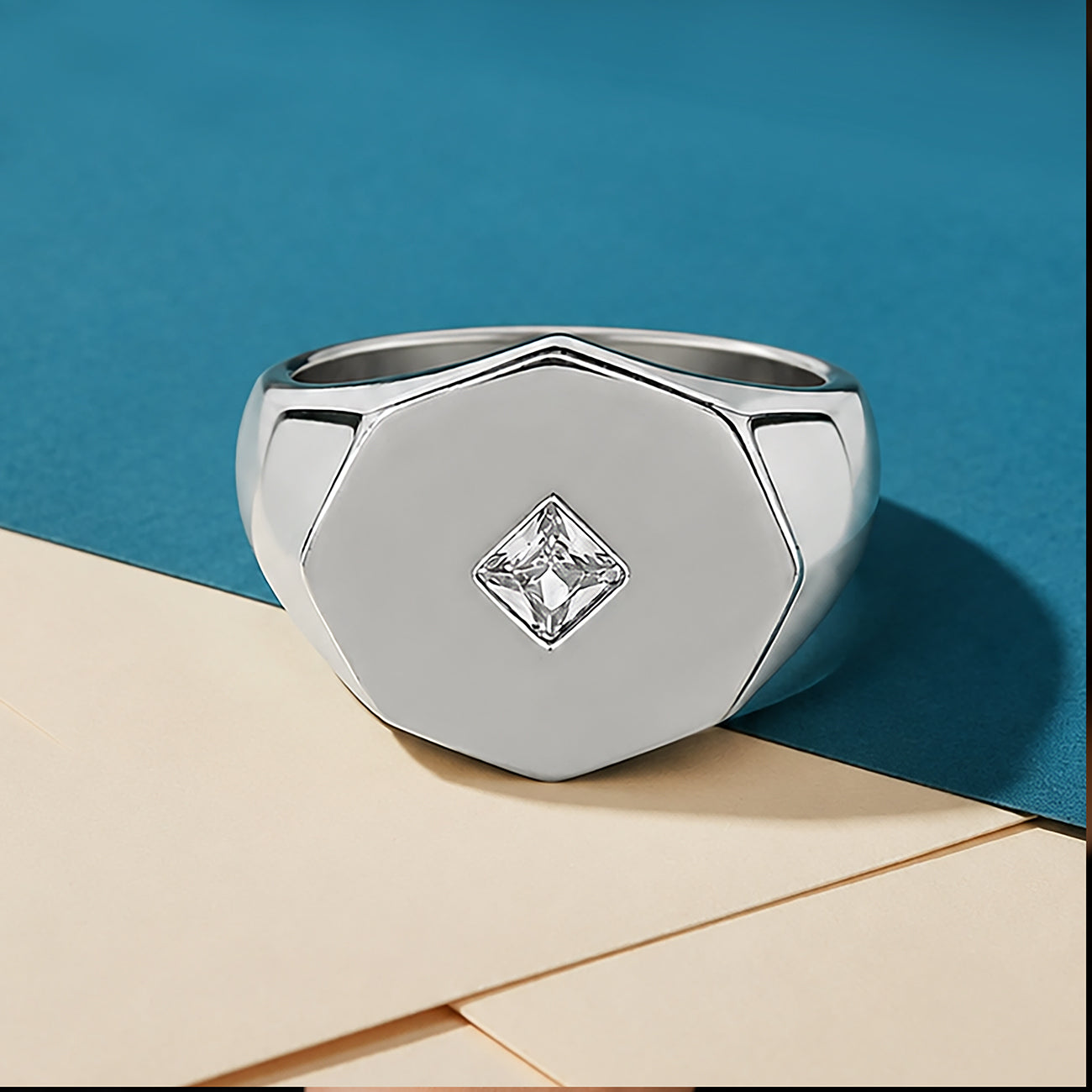 Minimalist Octagonal Signet Ring