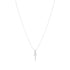 Minimalist Rhodium Plated Solitary Key Chain Pendants