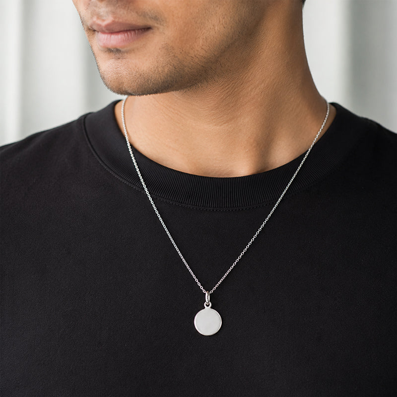 Minimalist RoundSilver Rakhi Pendant