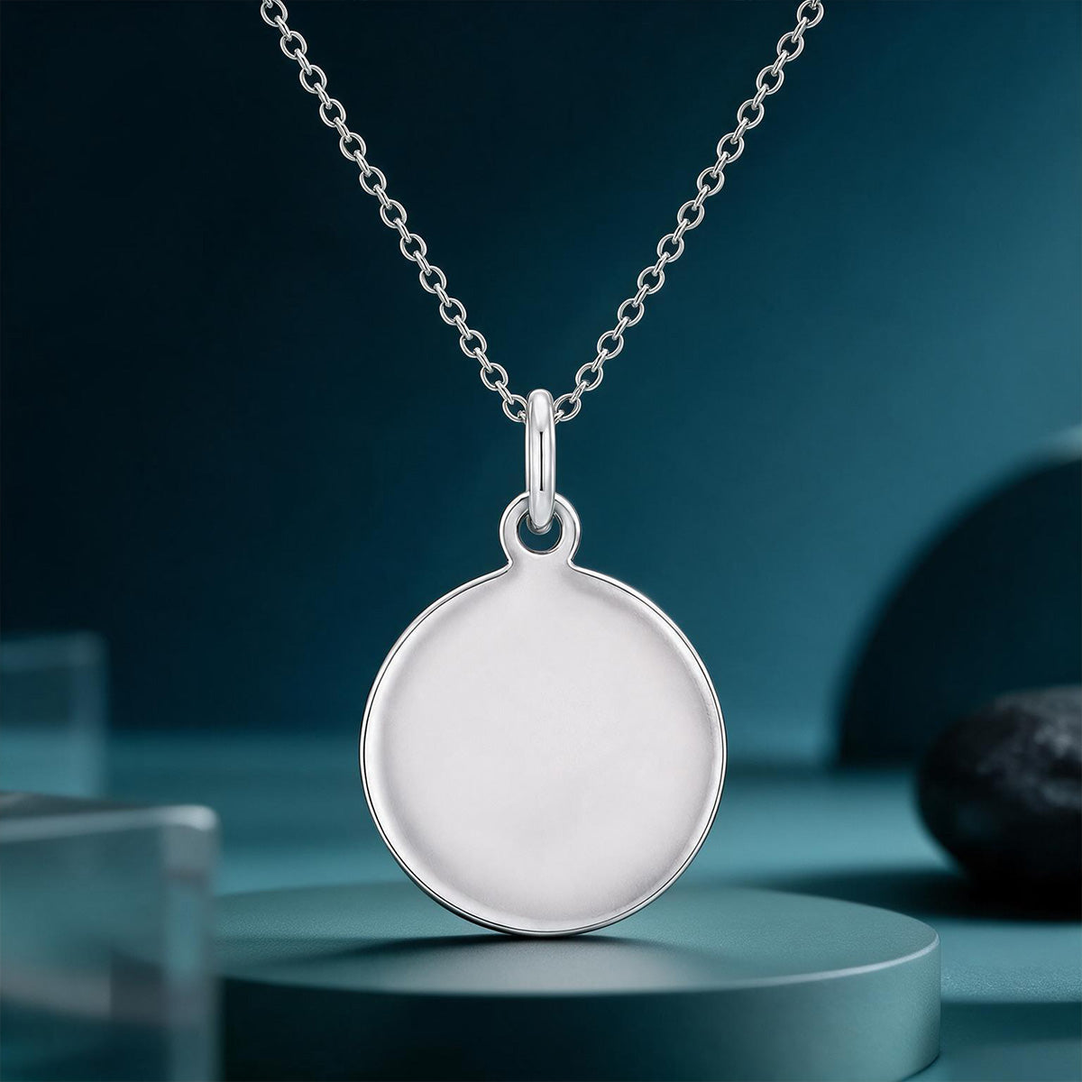 Minimalist Round Silver Pendant