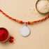 Minimalist Round Silver Rakhi Pendant