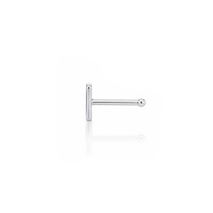 Minimalist Square White Shell Silver Nose Pin
