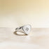 Minimalist Triangle Signet Ring Princess Cut Crystal
