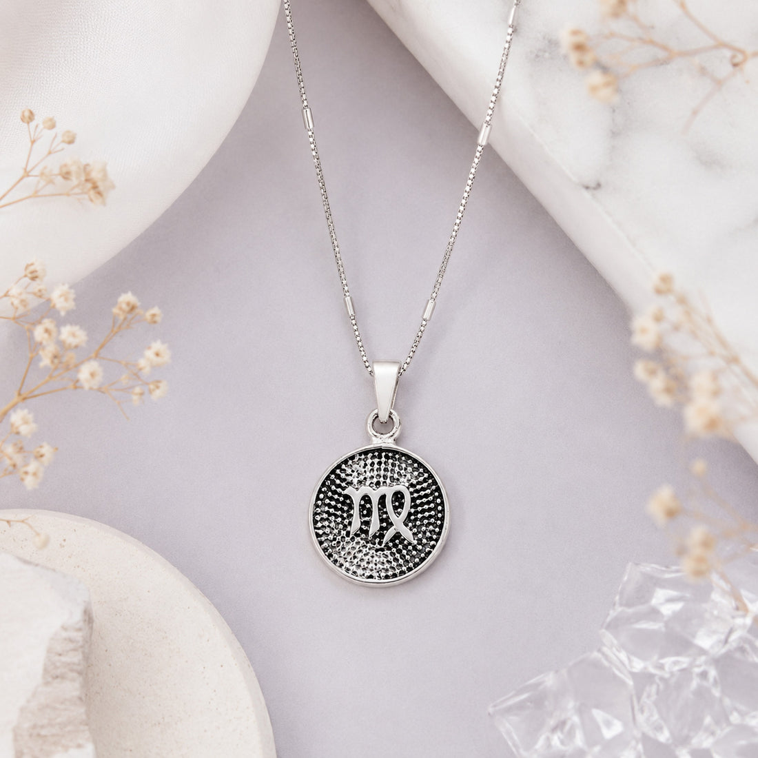 Minimalist Virgo Zodiac 925 Sterling Silver Pendant