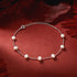 Minimalist White Pearl Silver Link Bracelet