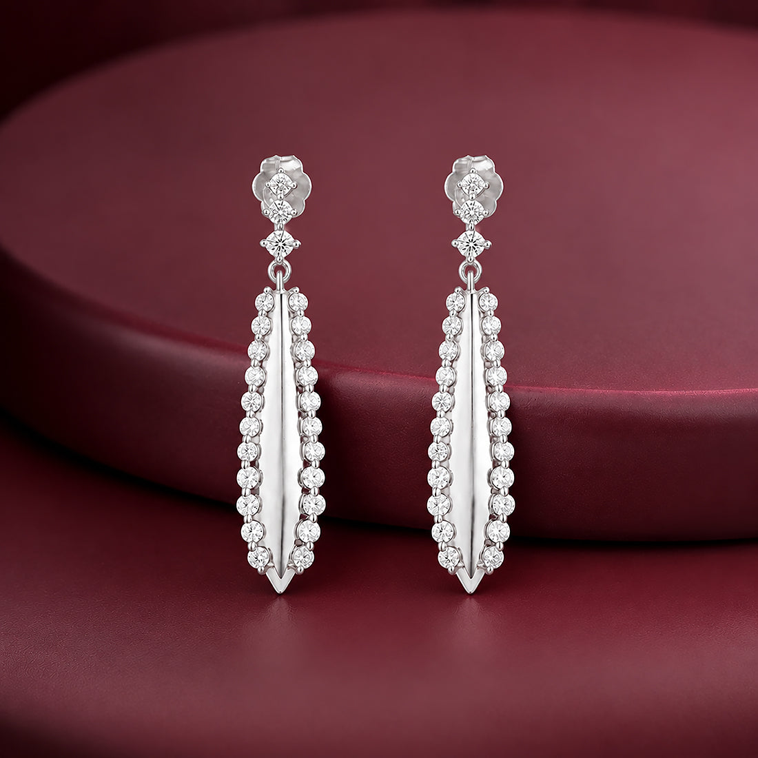 Modern Gem Spike 925 Sterling Silver Earrings for Women