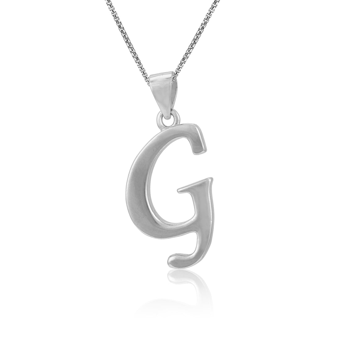 Modern Letter G 925 Sterling Silver Pendant for Men