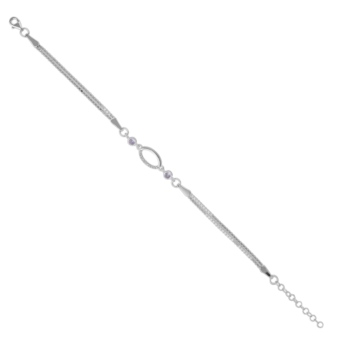 Modern Oval Chain 925 Sterling Silver Bracelet for women