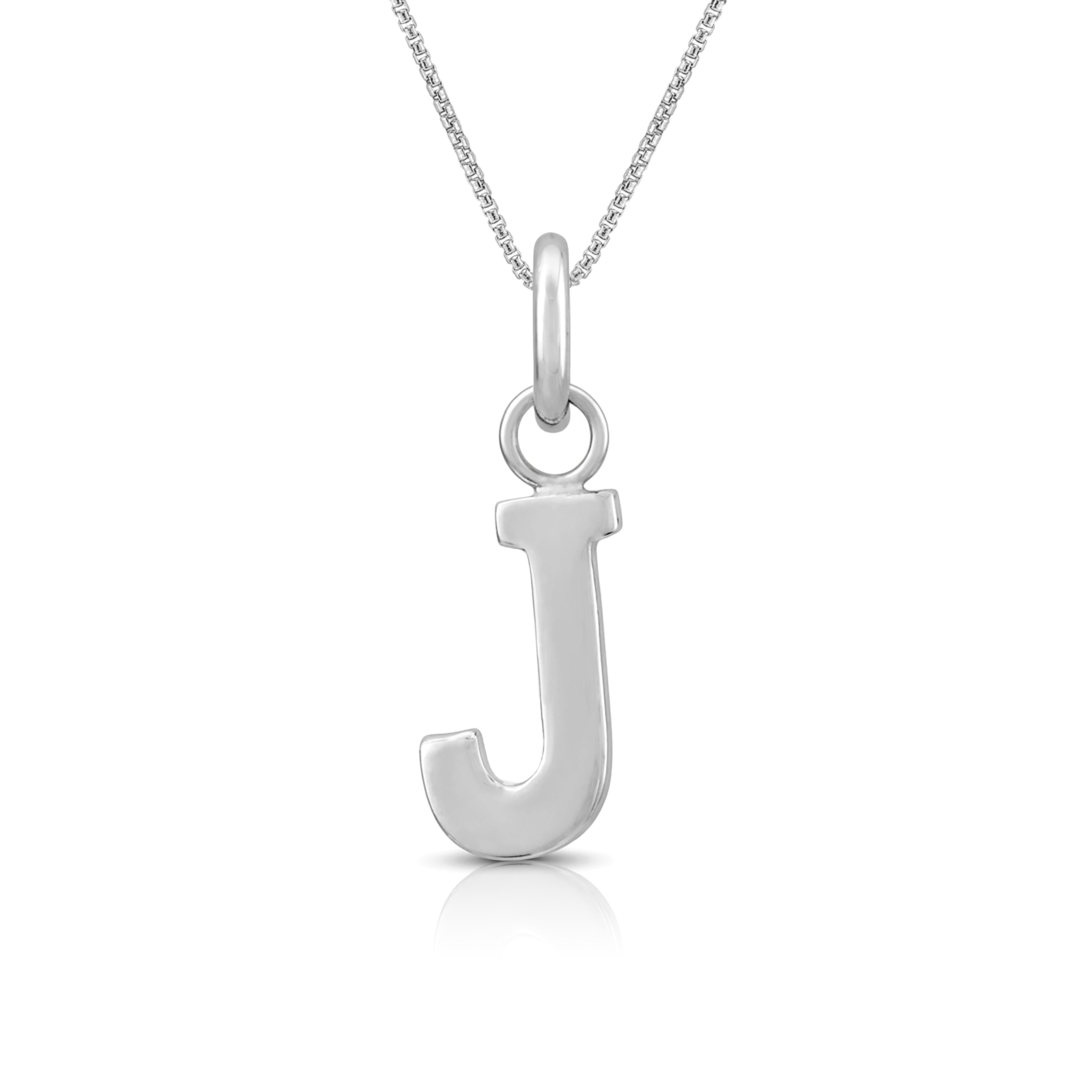 Modern Script J 925 Sterling Silver Pendant for Women