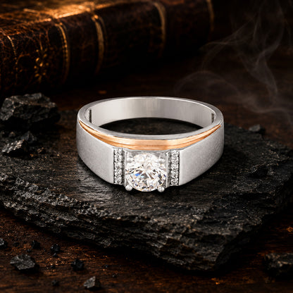 Modern White Stone Sterling Silver Ring