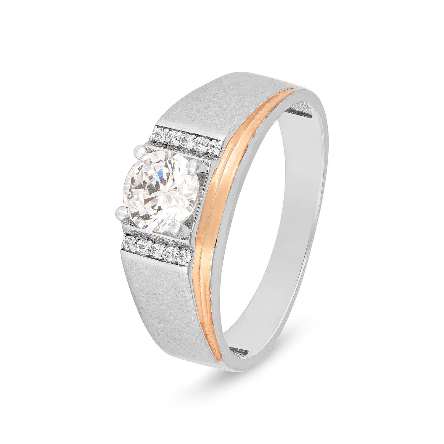 Modern White Stone Sterling Silver Ring