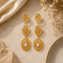 Modern Filigree Opal 925 Sterling Silver Earrings