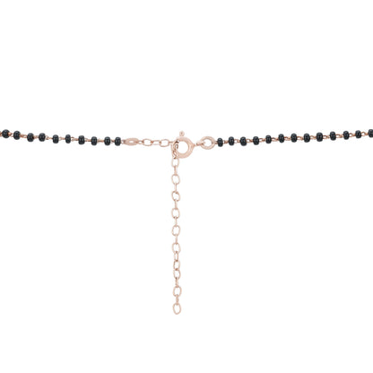 Modern Floral Starburst Rose Gold 925 Silver Mangalsutra