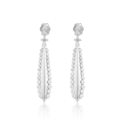 Modern Gem Spike 925 Sterling Silver Earrings for Women