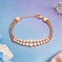 Modern Geometric Dual-Tier Disc Rose Gold Silver Bracelet