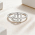 Modern Heart Knot 925 Sterling Silver Ring for Women