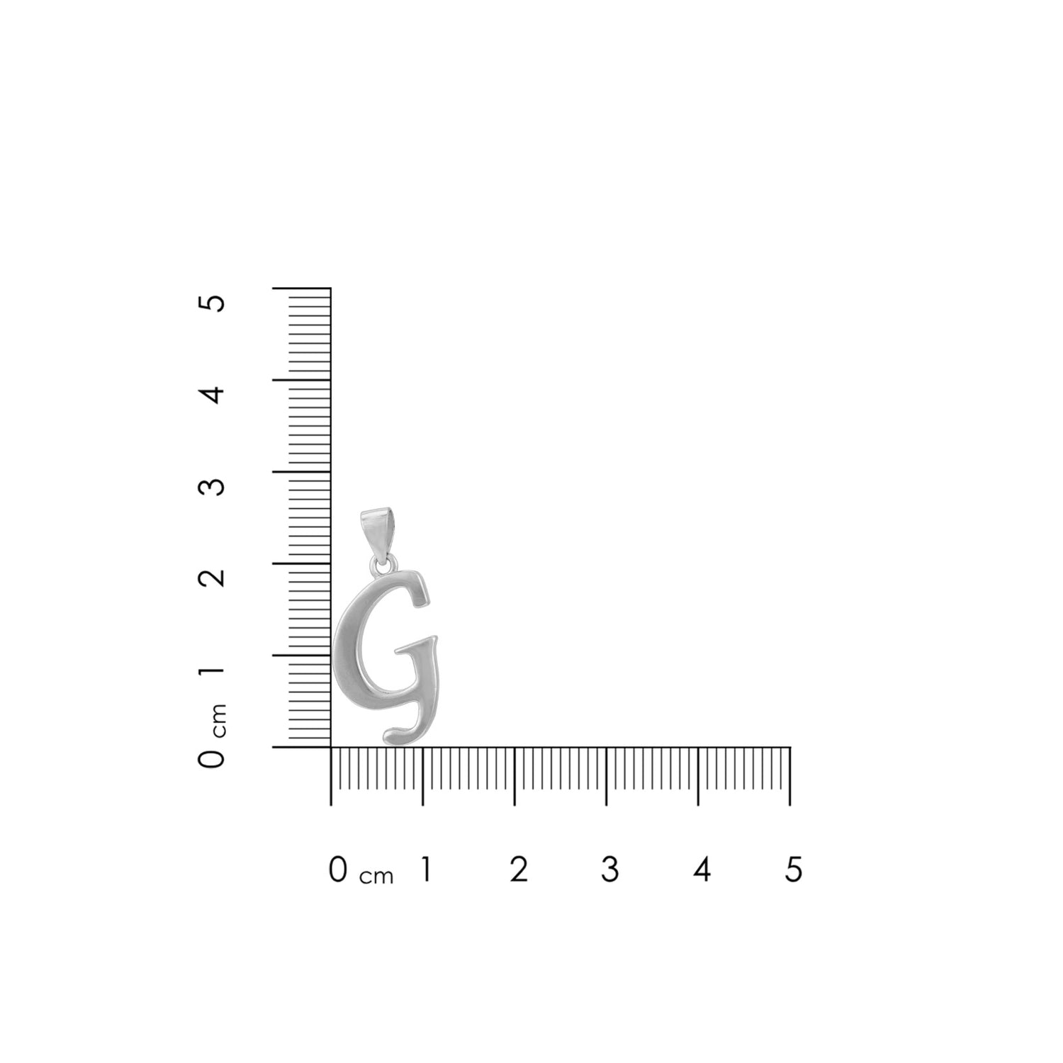 Modern Letter G 925 Sterling Silver Pendant for Men