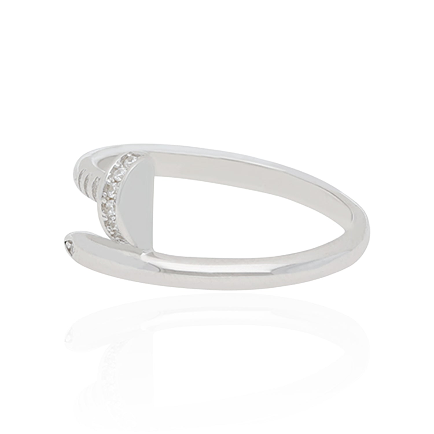 Modern Metallic Twist 925 Sterling Silver Ring for Women