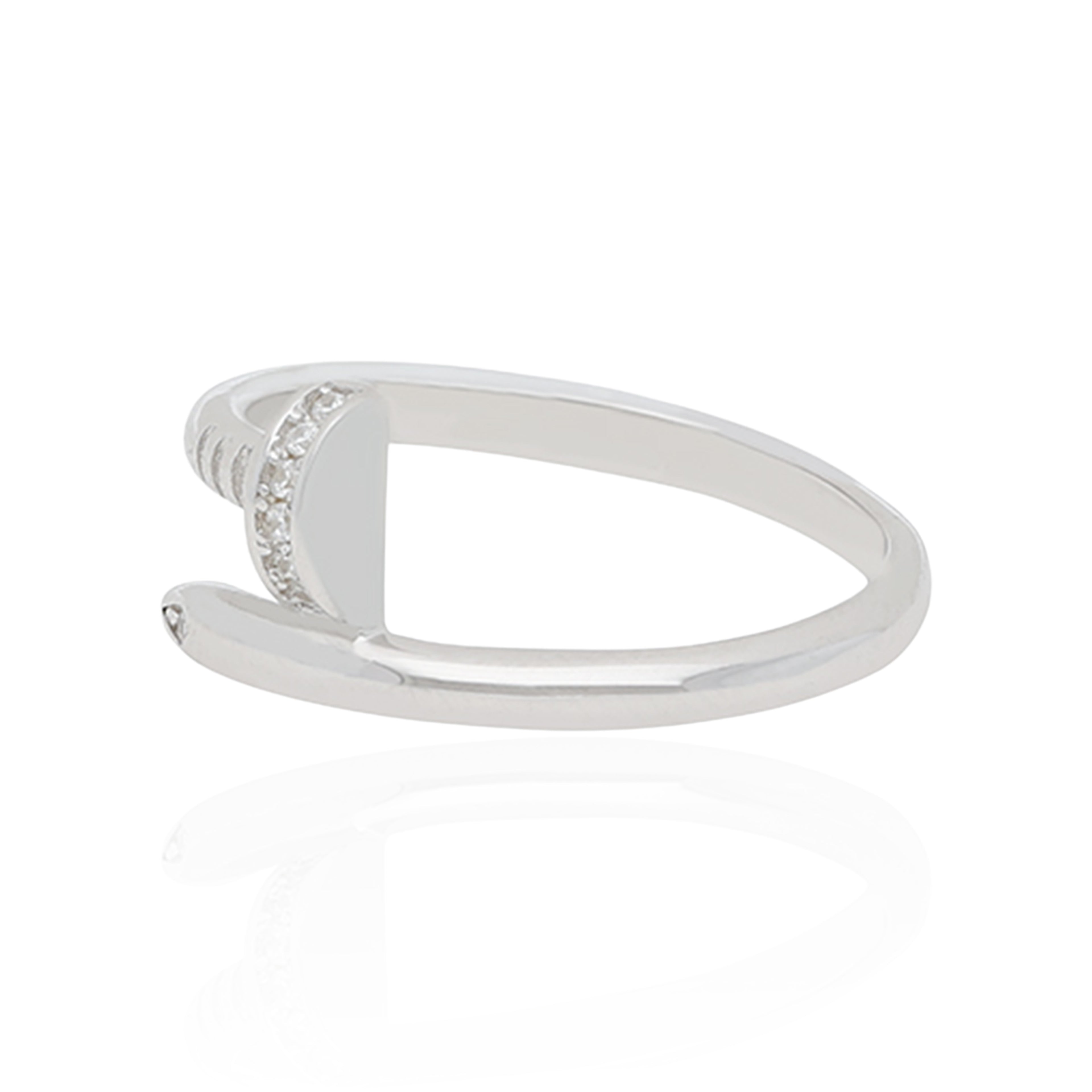 Modern Metallic Twist 925 Sterling Silver Ring for Women
