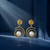 Modern Moonstone Swirl 925 Sterling Silver Earrings
