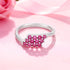 Modern Pink Cluster 925 Sterling Silver Ring for Women