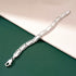 Modern Rectangular Rail Link 925 Sterling Silver Bracelet for Men