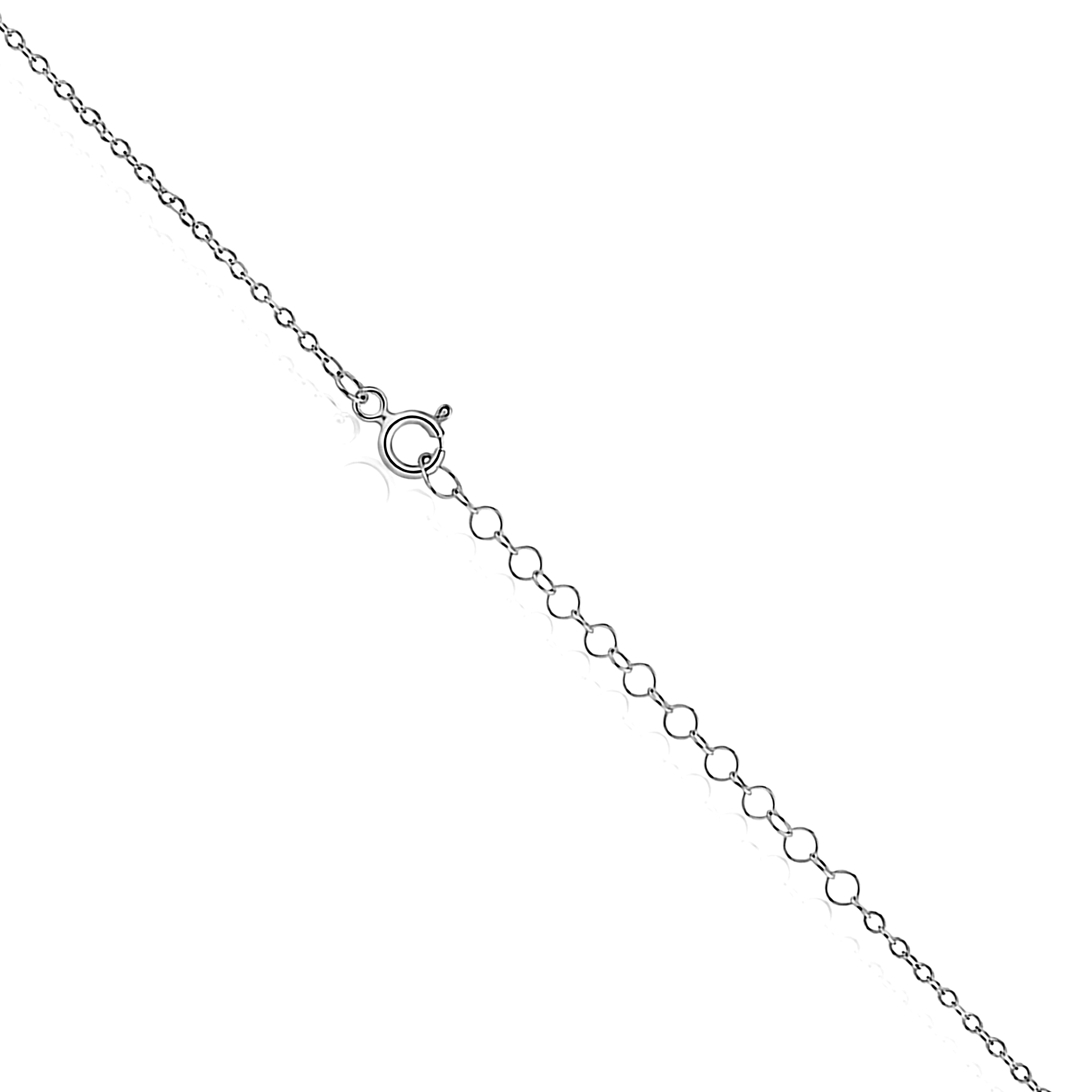 Modern Rectangular Tag 925 Sterling Silver Chain