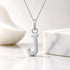 Modern Script J 925 Sterling Silver Pendant for Women