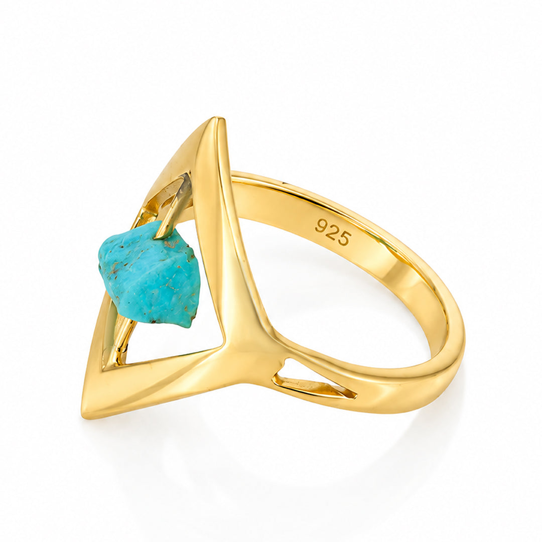 Modern Square 925 Sterling Silver Cocktail Ring