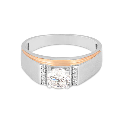 Modern White Stone Sterling Silver Ring