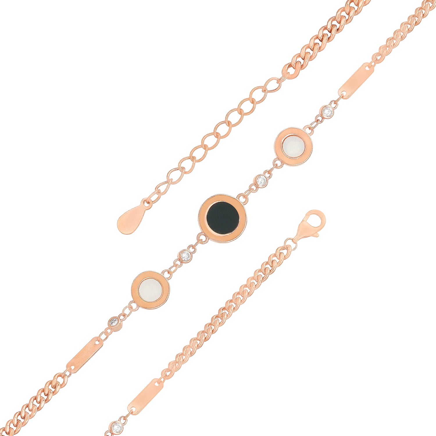  Monochrome Fusion Rose Gold Plated Bracelet
