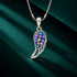 Mosaic Angel Wing Sterling Silver Pendant