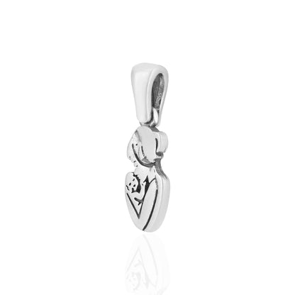 Mother Holding Baby Rhodium Plated 925 Pendants