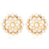 Mother Of Pearl Floral Sterling Silver Stud