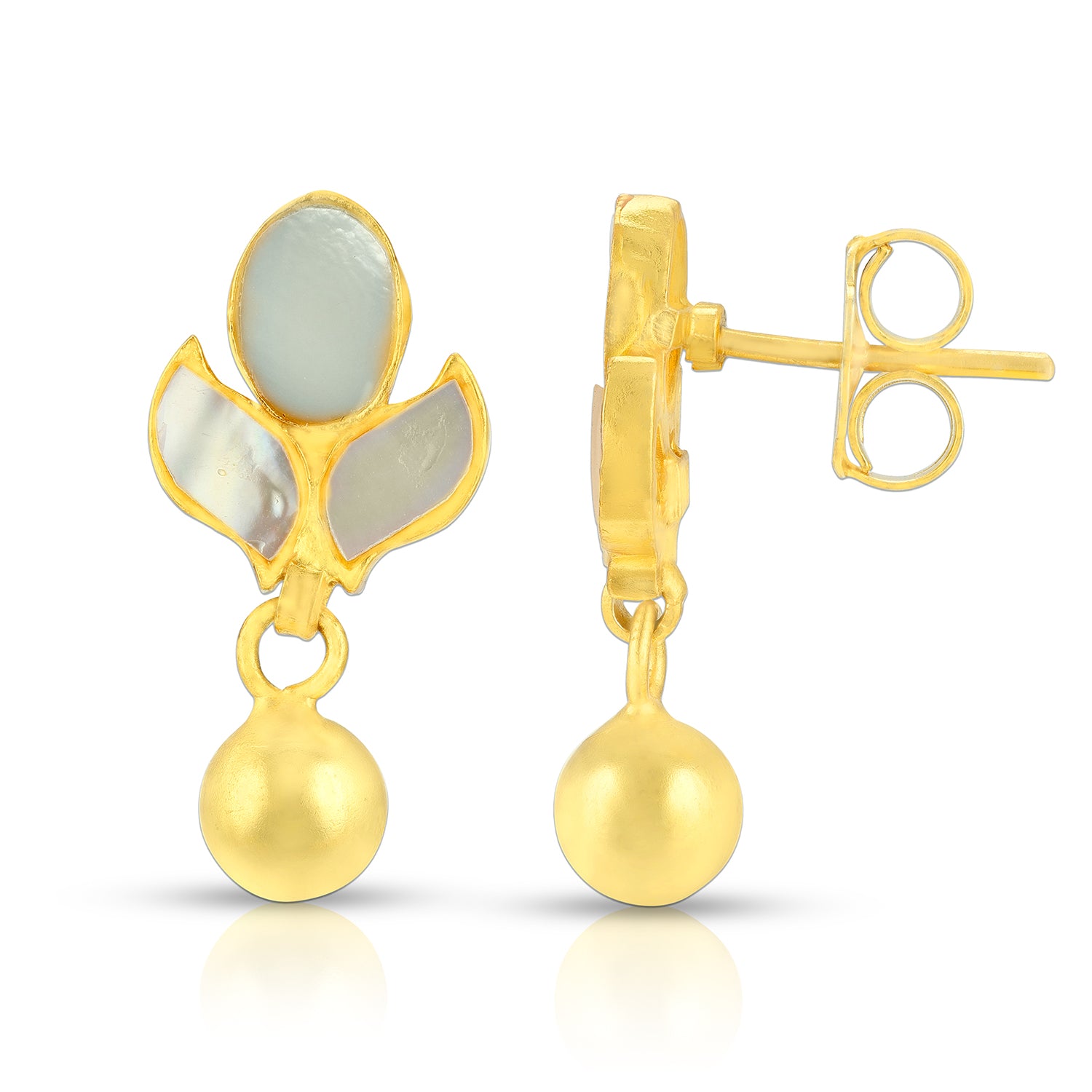 Mother Pearl Blossom 925 Sterling Silver Earrings
