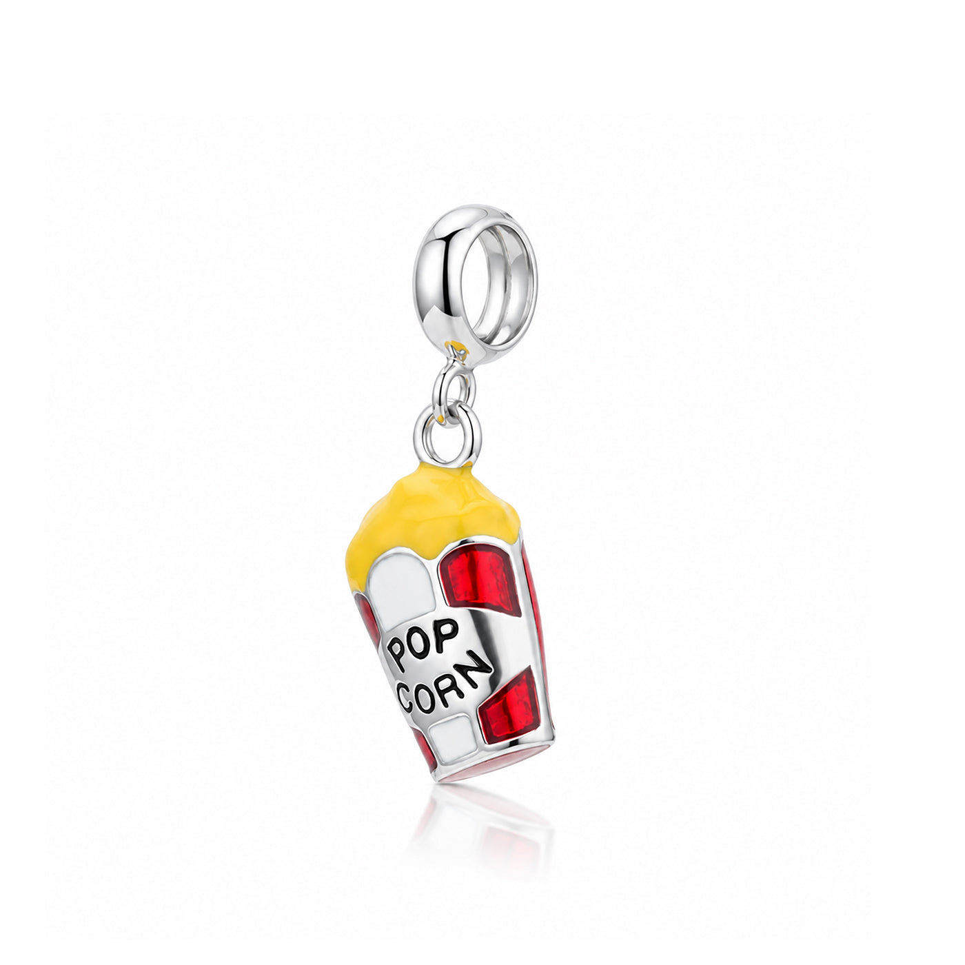 Movie Magic Popcorn 925 Sterling Silver Charm Pendant