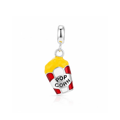 Movie Magic Popcorn 925 Sterling Silver Charm Pendant