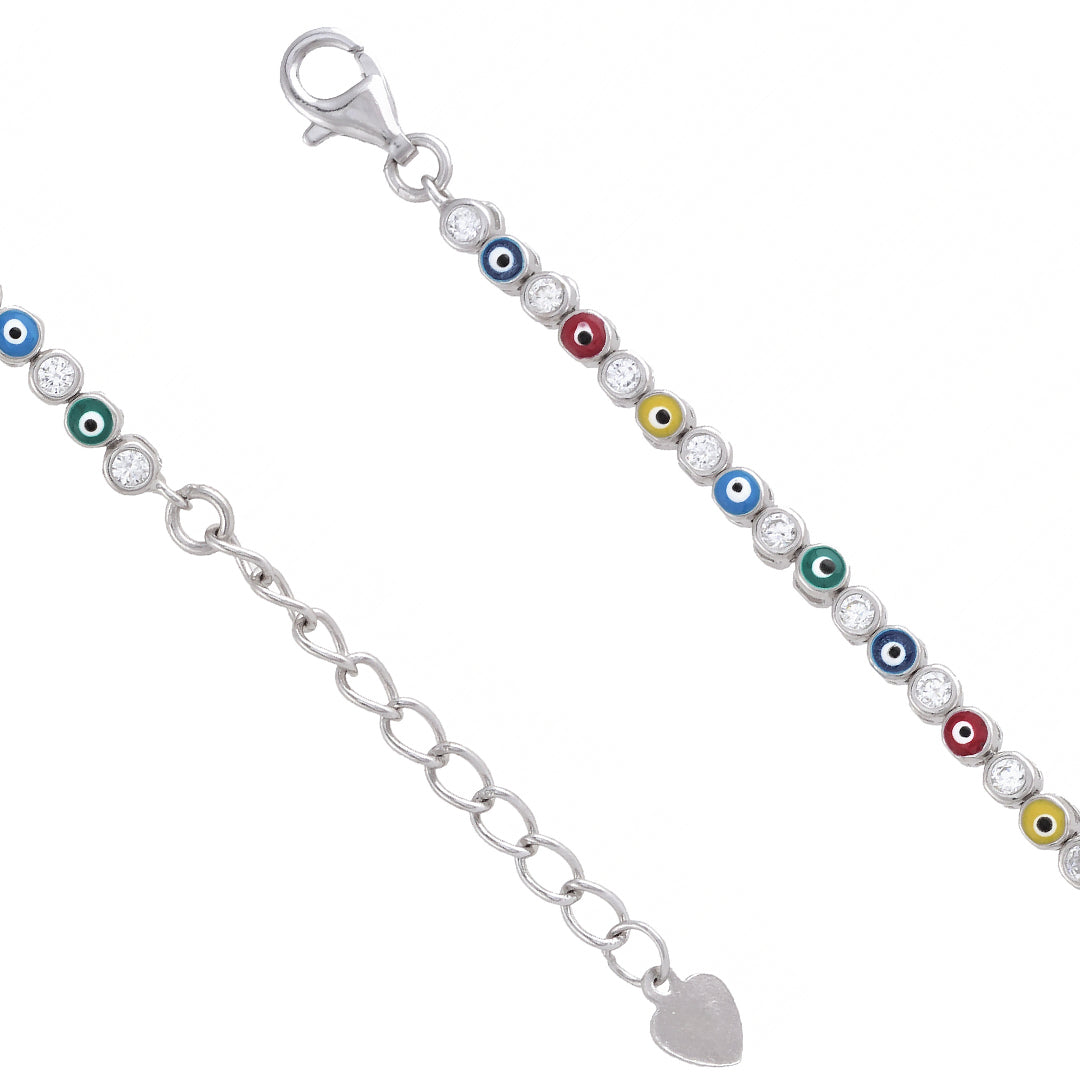 Multi Colour Evil Eye Bracelet