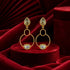 Mystic Crystal Gold Halo 925 Sterling Silver Dangle Earrings