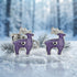 Mystic Purple Reindeer 925 Sterling Silver Earring