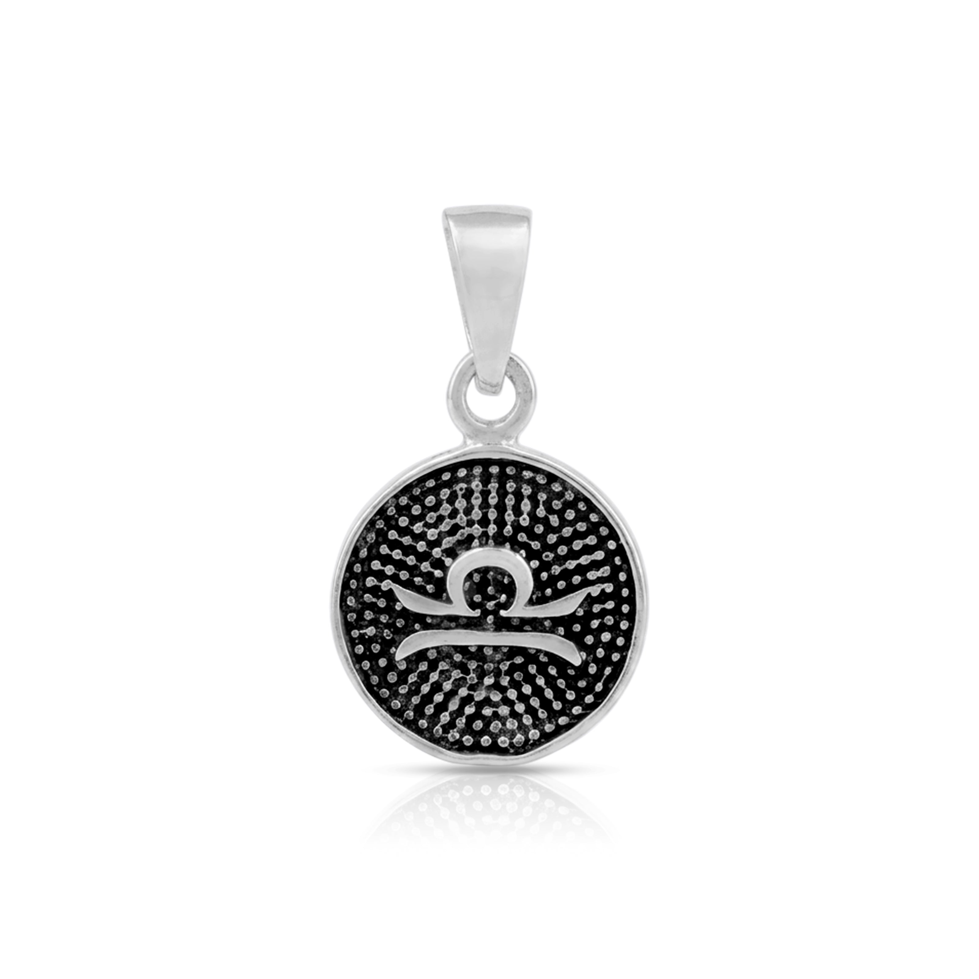 Mystical Horoscope Libra 925 Sterling Silver Pendant for Women