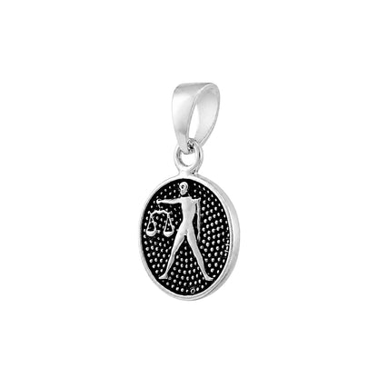 Mystical Horoscope Libra 925 Sterling Silver Pendant for Women