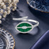 Mystical Green Aura 925 Sterling Silver ring for women