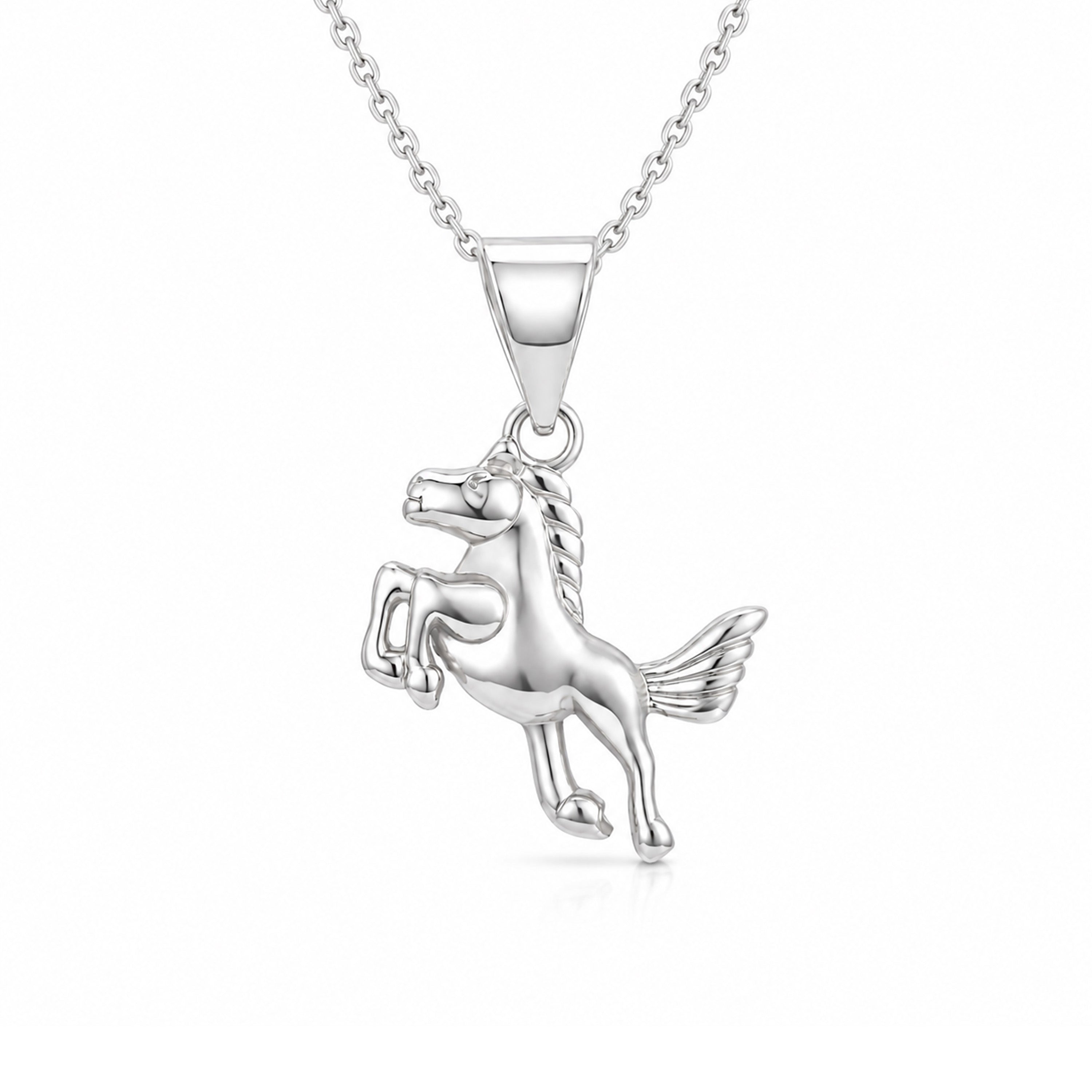 Mythic Horse 925 Sterling Silver Elegant Charm Pendant