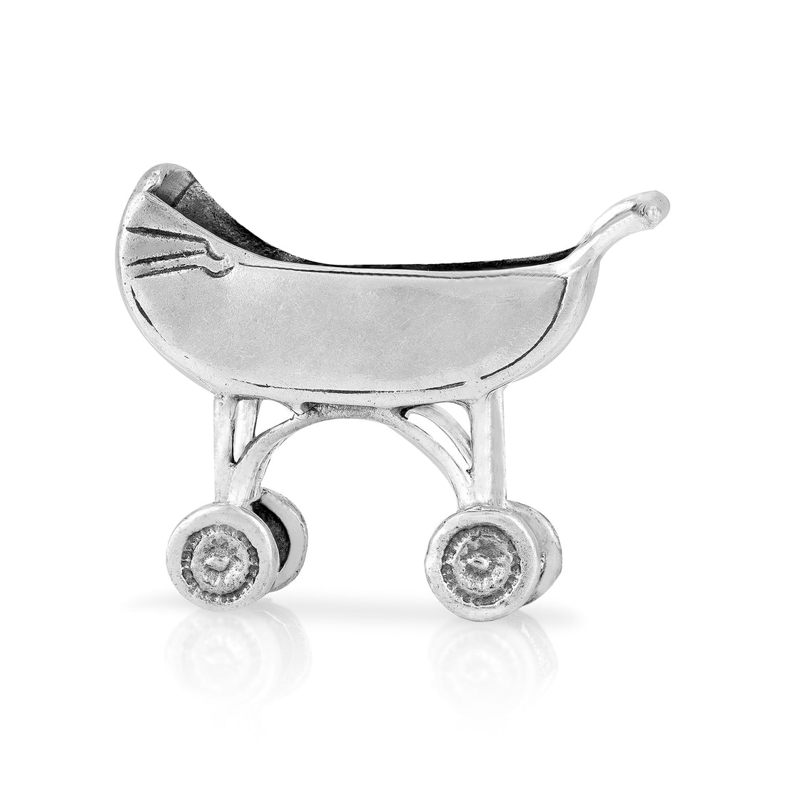 Newborn Baby Carriage 925 Sterling Silver Miniature