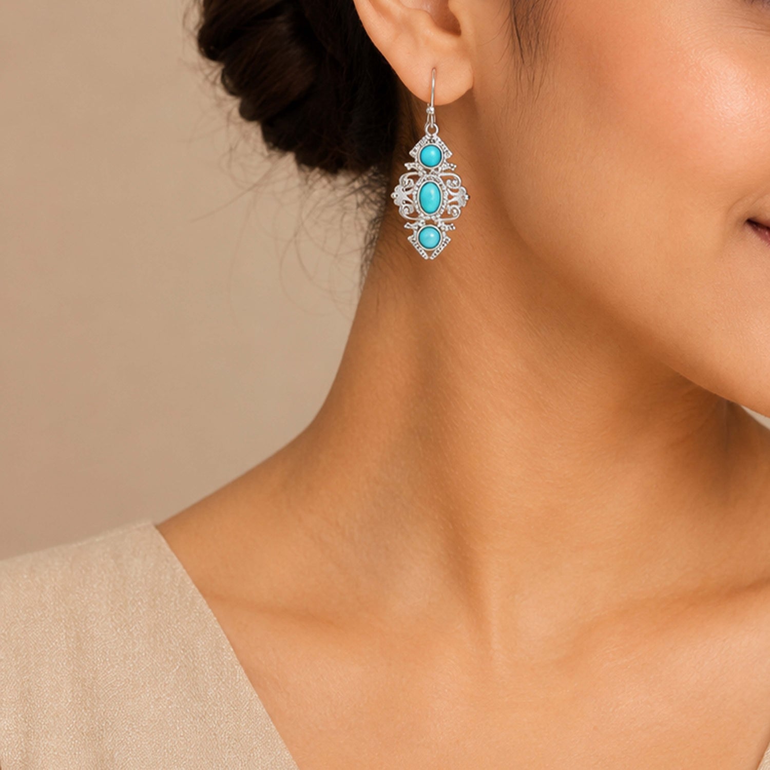 Ocean Scroll Radiance 925 Sterling Silver Earring