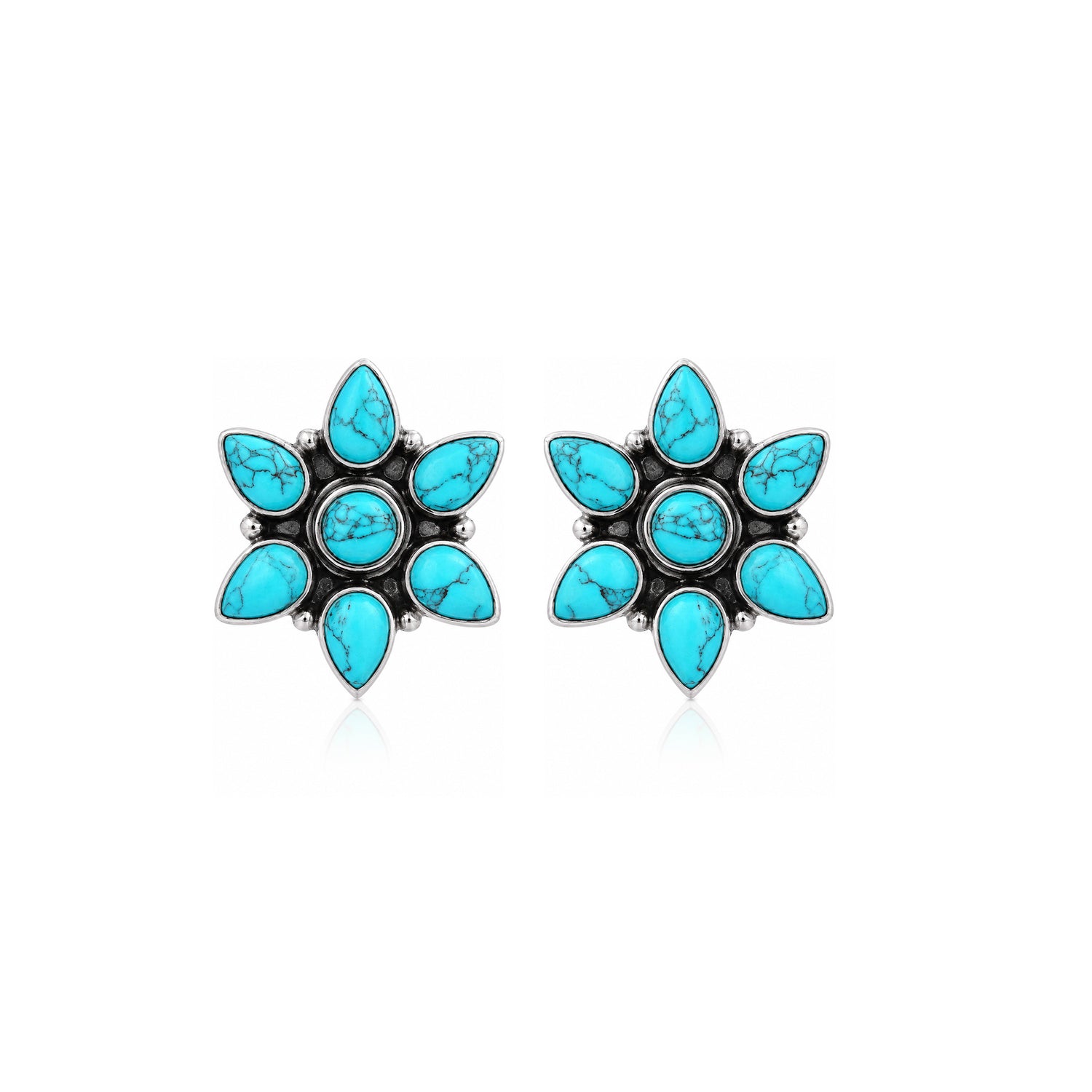 Ocean Bloom Grace 925 Sterling Silver Stud Earrings